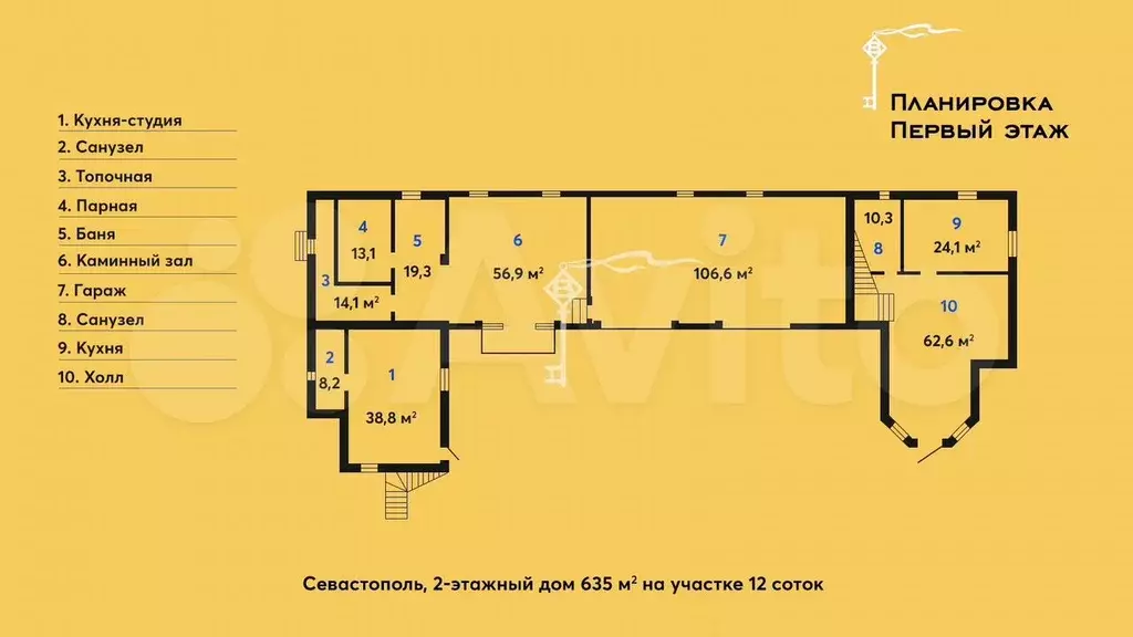 Дом 635 м на участке 12 сот. - Фото 0