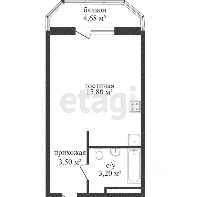 1-к кв. Ростовская область, Ростов-на-Дону ул. Тружеников, 82/6 (40.0 ... - Фото 1