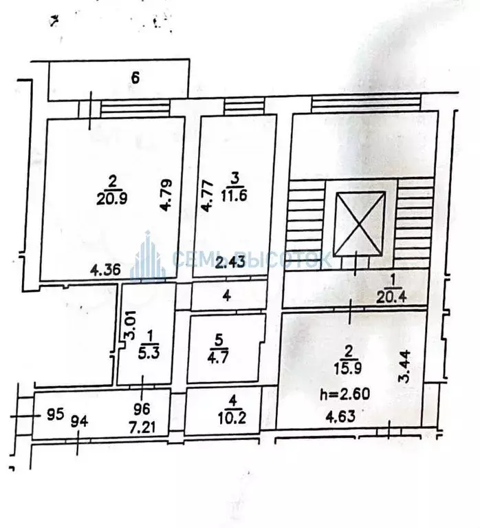 1-к. квартира, 46,2 м, 9/9 эт. - Фото 0