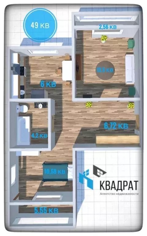 2-к кв. оренбургская область, оренбургский район, с. нежинка ул. . - Фото 1