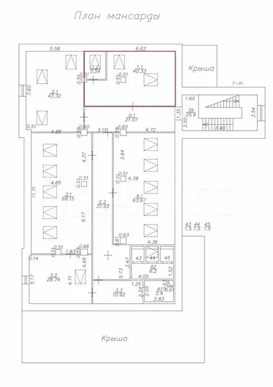 Офис, 45.87 м - Фото 0