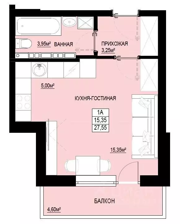 1-к кв. Свердловская область, Ревда  (29.18 м) - Фото 1