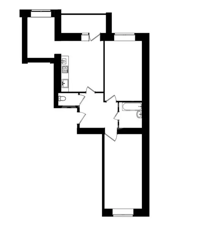 2-комнатная квартира: Кострома, микрорайон Малышково, улица Суслова, ... - Фото 1