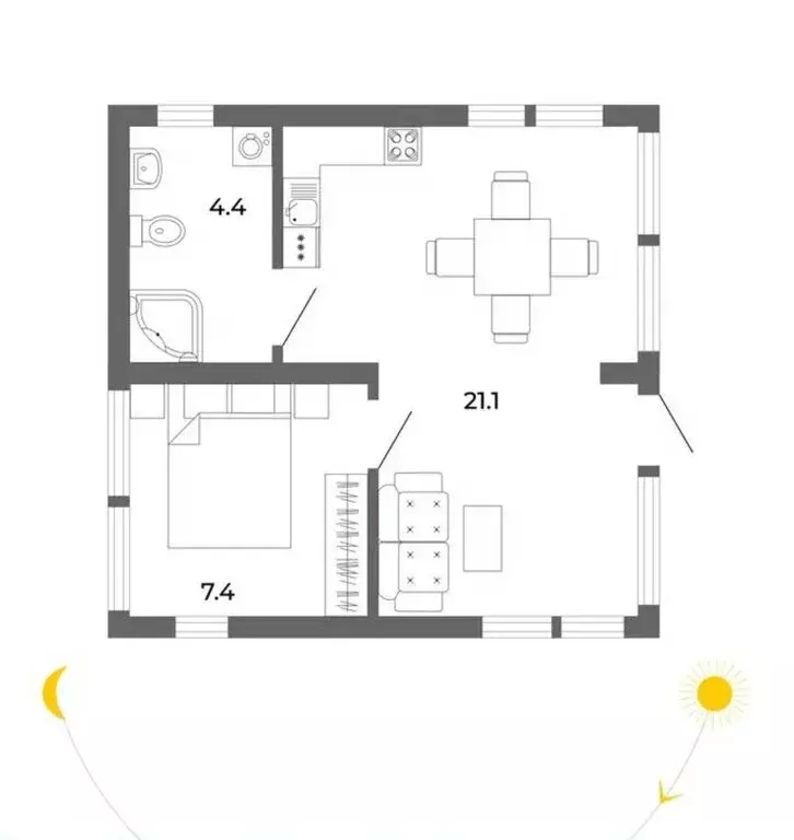 Дом в Аннинское городское поселение, территория Победа, 99 (32.9 м) - Фото 1
