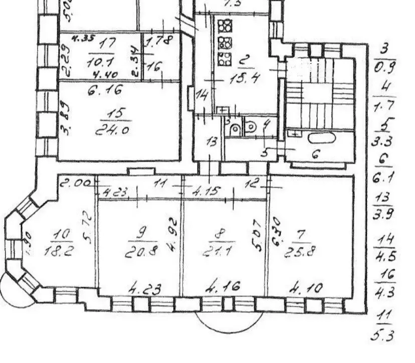 Комната Санкт-Петербург Большой Казачий пер., 4 (46.9 м) - Фото 2