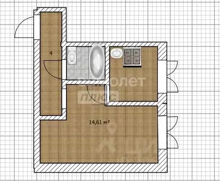 1-к кв. Алтайский край, Бийск ул. Имени Героя Советского Союза ... - Фото 2