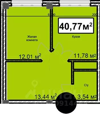 1-к кв. Ставропольский край, Ессентуки ул. Благодатная, 28 (40.77 м) - Фото 1