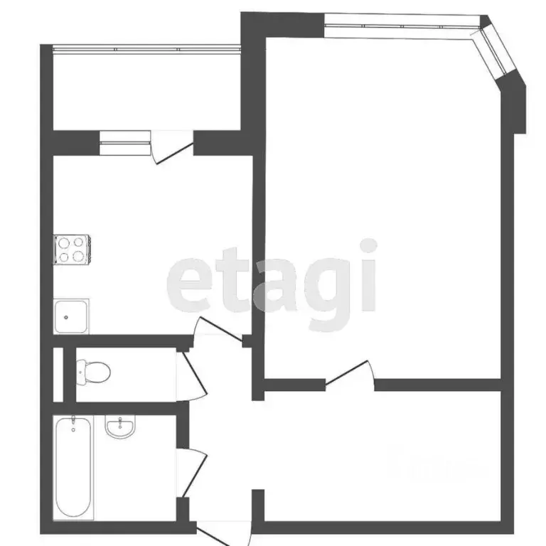 1-к кв. Тюменская область, Тюмень ул. Пермякова, 84 (40.1 м) - Фото 1