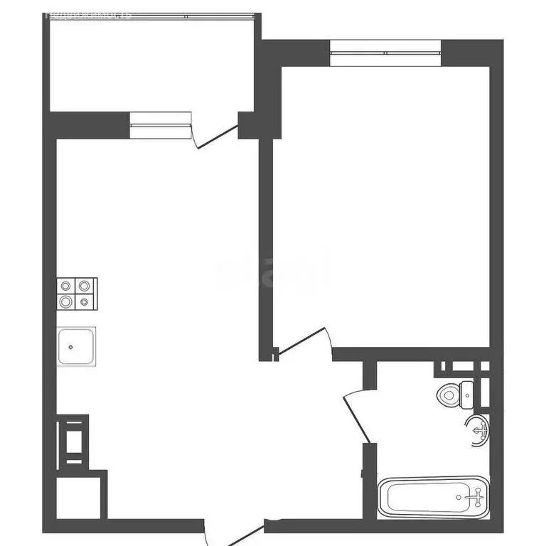 1-комнатная квартира: Тверь, переулок Трудолюбия, 39 (35 м) - Фото 1