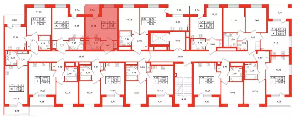 Студия Санкт-Петербург Пулковское ш., 109к4 (25.5 м) - Фото 2