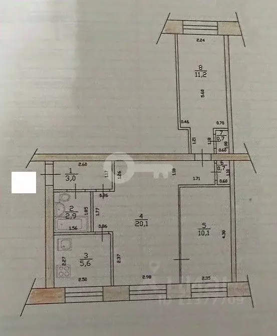 3-к кв. Татарстан, Казань ул. Лейтенанта Красикова, 7 (54.3 м) - Фото 1