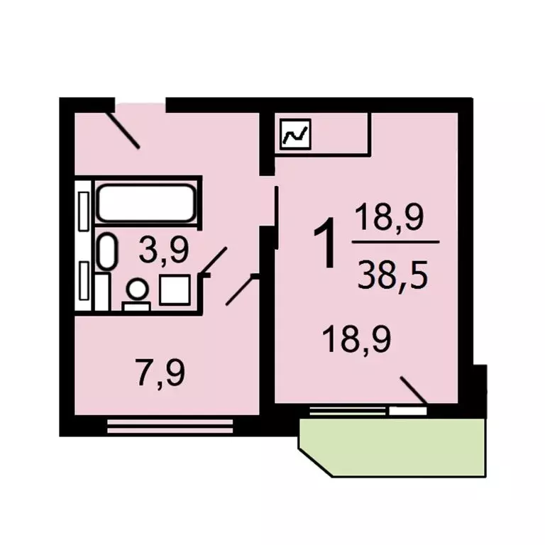 2-комнатная квартира: Москва, Батайский проезд, 33 (39 м) - Фото 1