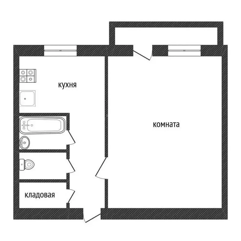 1-комнатная квартира: Кириши, улица Строителей, 24 (30.2 м) - Фото 1