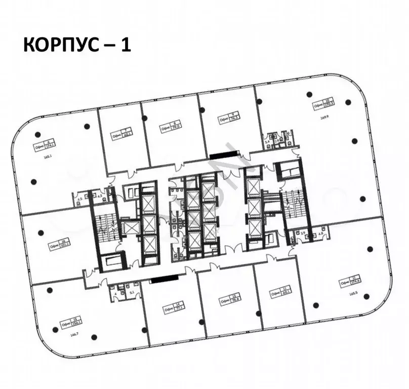 БЦ класса А офис 79 м2 - Фото 1