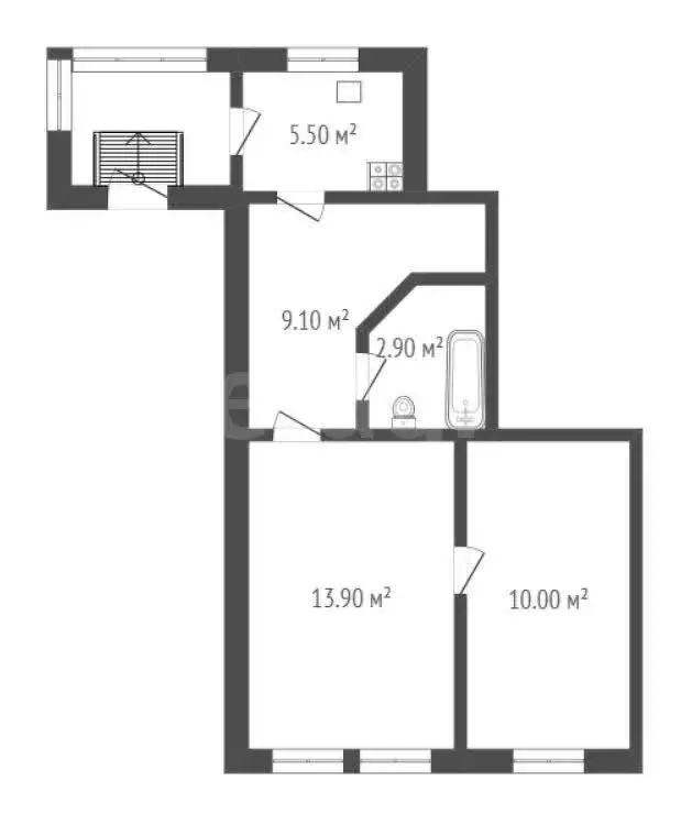2-комнатная квартира: Борисоглебск, Бланская улица, 30 (41.4 м) - Фото 1