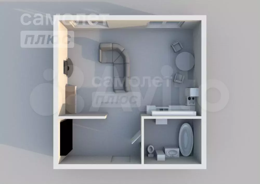 Квартира-студия, 37 м, 3/4 эт. - Фото 0
