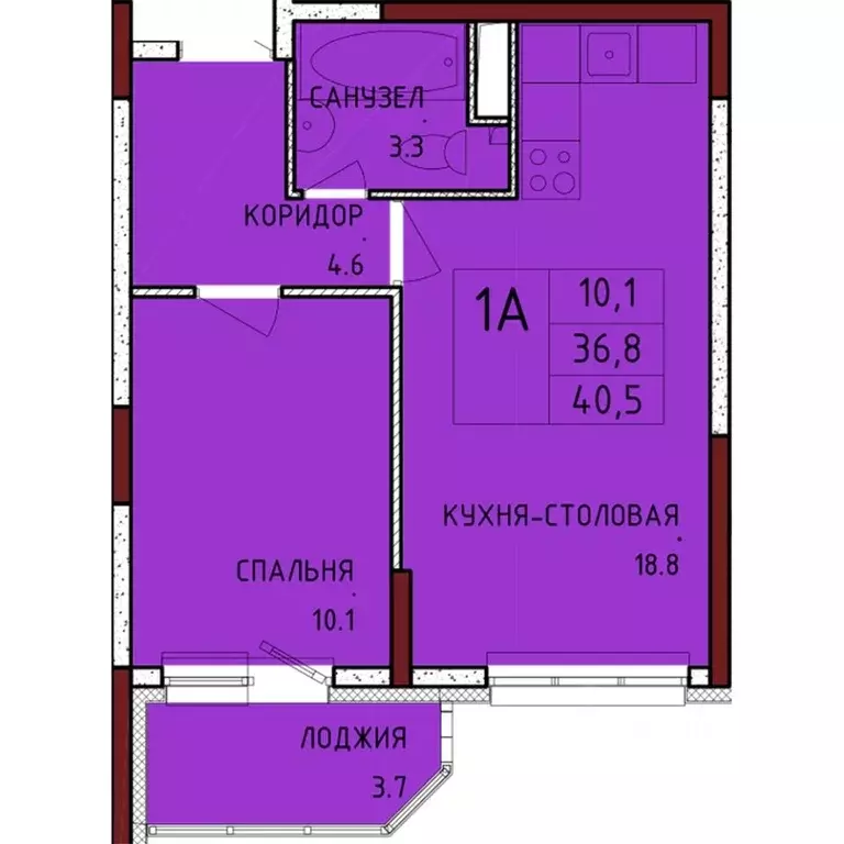 1-к кв. Тульская область, Тула городской округ, с. Осиновая Гора, ... - Фото 0
