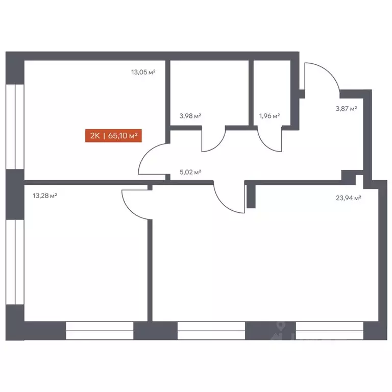 2-к кв. Томская область, Томск Красноармейская ул., 144 (65.1 м) - Фото 1