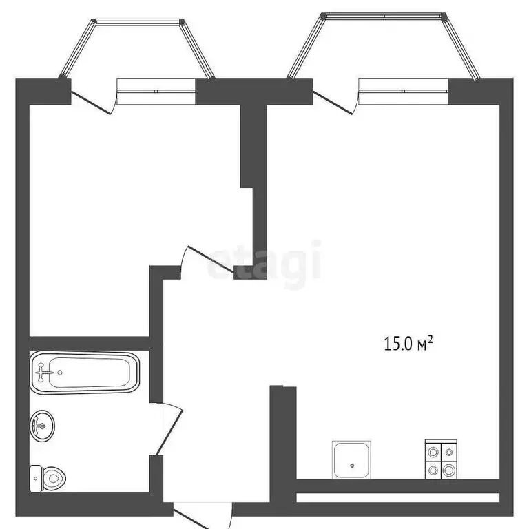 1-комнатная квартира: Тюмень, улица Фармана Салманова, 3 (37.1 м) - Фото 0