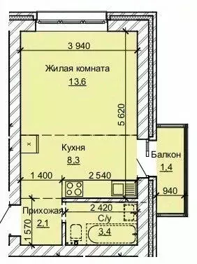 1-к кв. Алтайский край, Барнаул ул. Анатолия (28.8 м) - Фото 0