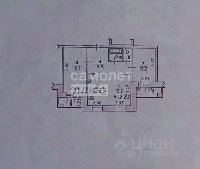 2-к кв. Омская область, Омск Почтовая ул., 6 (68.7 м) - Фото 2