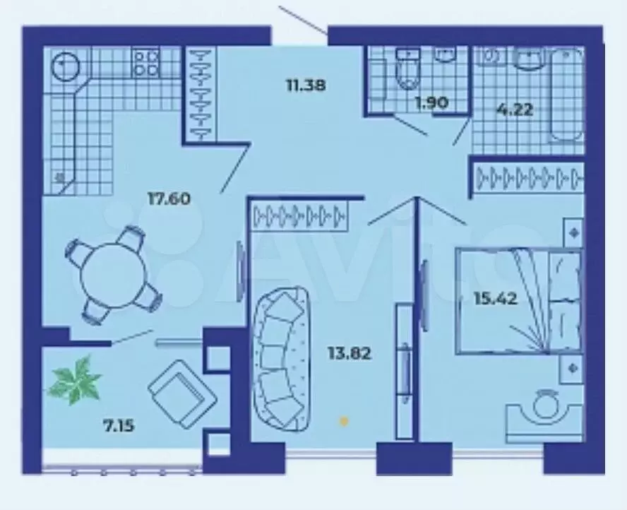 2-к. квартира, 71,5 м, 2/9 эт. - Фото 1