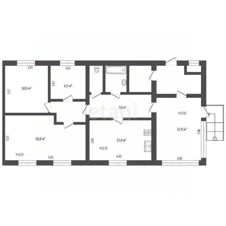 3-к кв. Калужская область, пос. Ферзиково ул. Луговая, 19 (87.4 м) - Фото 1