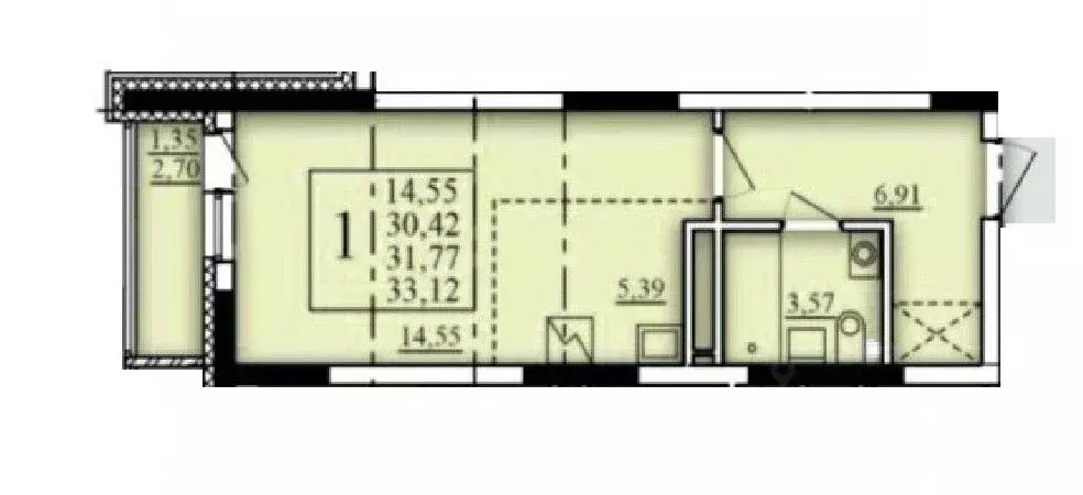 1-к кв. Башкортостан, Уфа Затон-Восточный жилрайон, Паруса жилой ... - Фото 0
