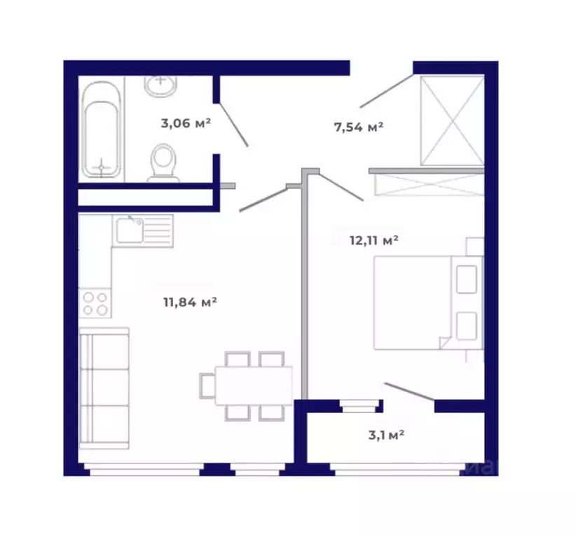 1-к кв. Иркутская область, Иркутский муниципальный округ, Маркова рп, ... - Фото 1