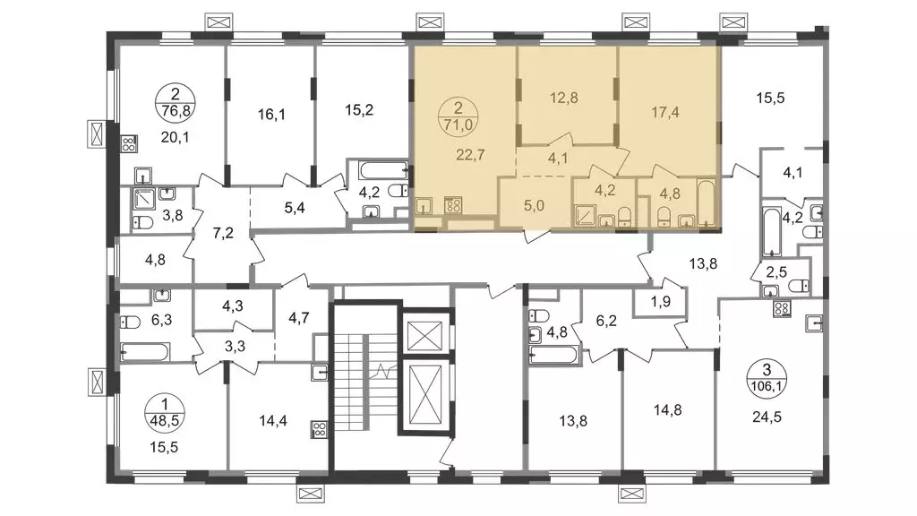 2-комнатная квартира: посёлок городского типа Заречье, Мещерский ... - Фото 2