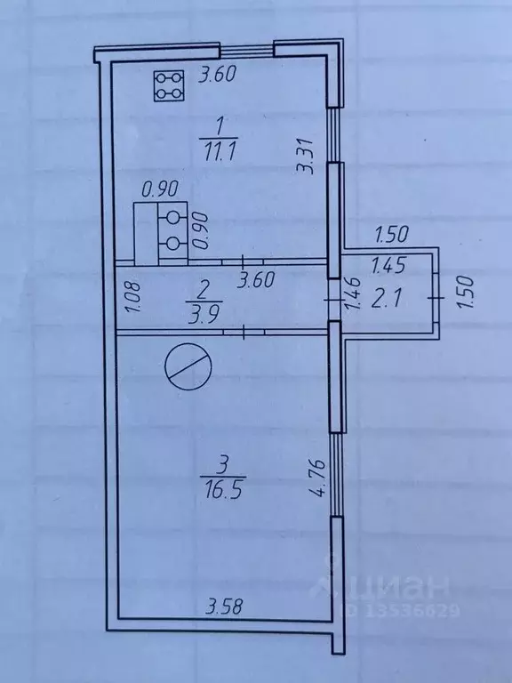 1-к кв. Карелия, Петрозаводск Парниковая ул., 22 (31.5 м) - Фото 2