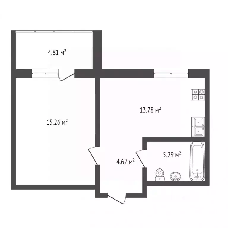 1-к кв. Тюменская область, Тюмень ул. Муравленко, 9к1 (38.6 м) - Фото 2