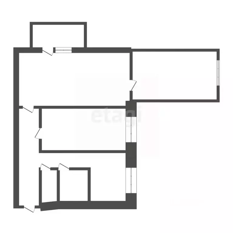 3-к кв. Кемеровская область, Прокопьевск просп. Ленина, 28 (49.2 м) - Фото 2