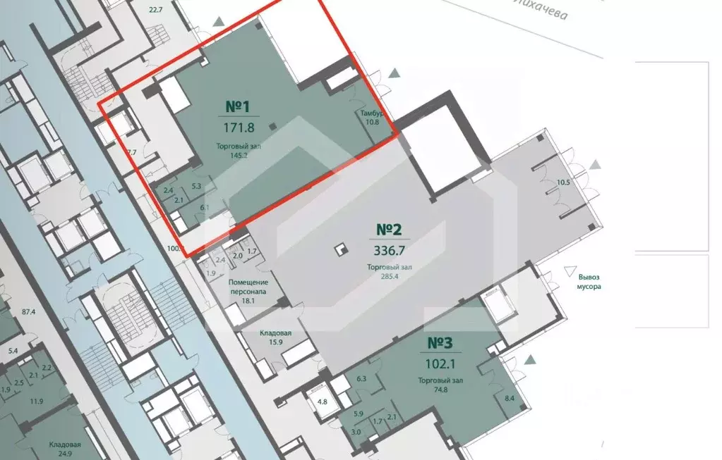 Помещение свободного назначения в Москва бул. Братьев Весниных, 1 (172 ... - Фото 2