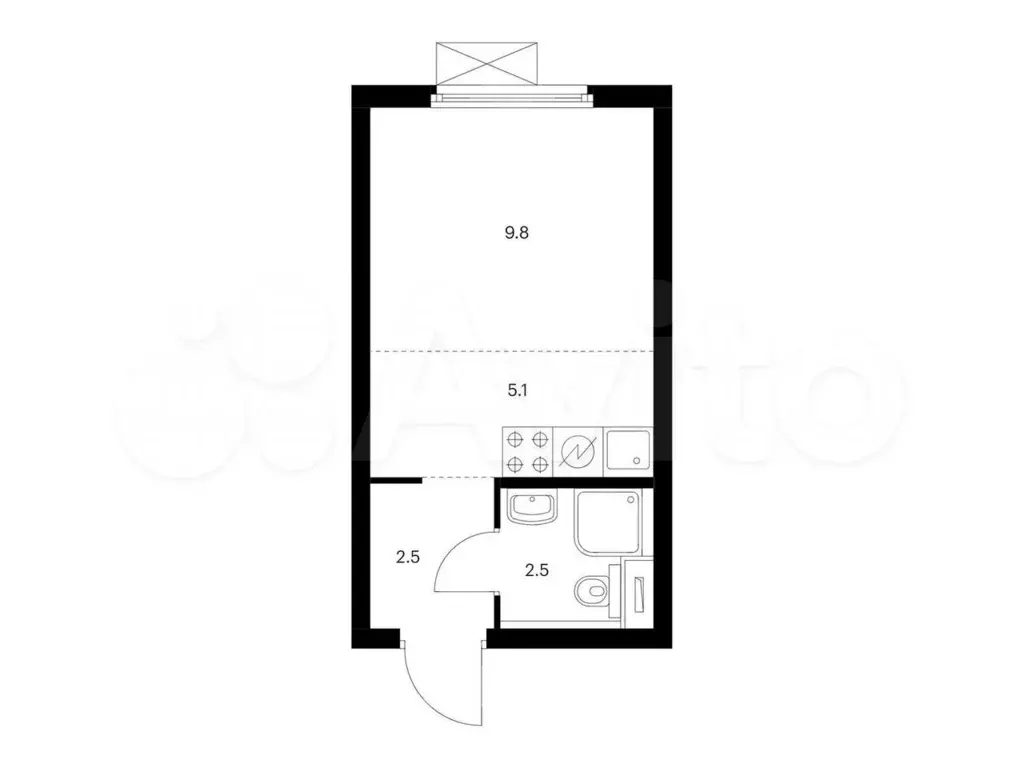 Квартира-студия, 19,9 м, 15/33 эт. - Фото 0