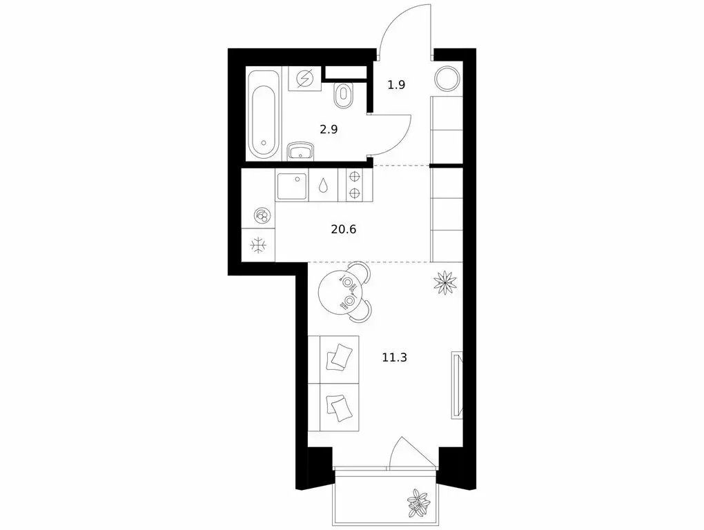 3-комнатная квартира: Москва, микрорайон Очаково (85.8 м) - Фото 0