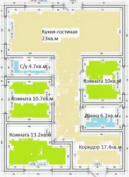 Дом в Краснодарский край, Динская ст-ца ул. Чапаева, 29А (91 м) - Фото 1