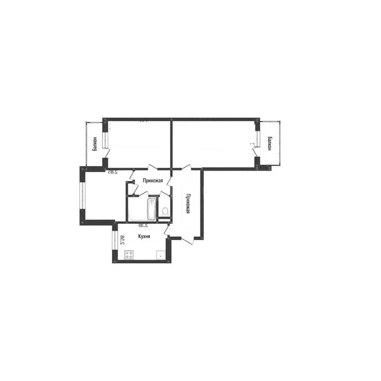 3-комнатная квартира: Белгород, улица Победы, 69 (60.1 м) - Фото 1