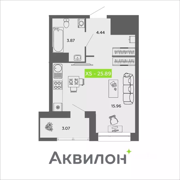 Студия Архангельская область, Архангельск проезд Приорова, 4с1 (25.89 ... - Фото 0