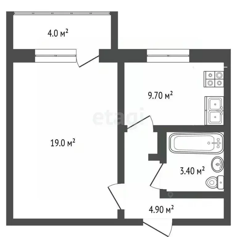 1-к кв. Мордовия, Саранск Волгоградская ул., 161 (37.0 м) - Фото 1