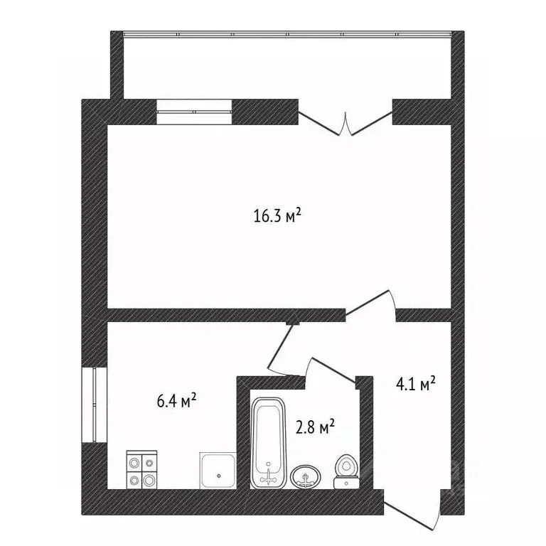 1-к кв. Нижегородская область, Нижний Новгород ул. Маршала Жукова, 9 ... - Фото 2
