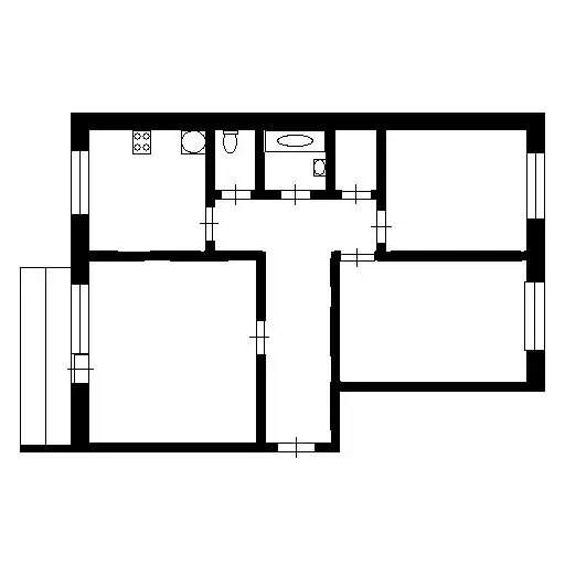 3-к кв. Тюменская область, Тобольск 9-й мкр, 30 (65.6 м) - Фото 1