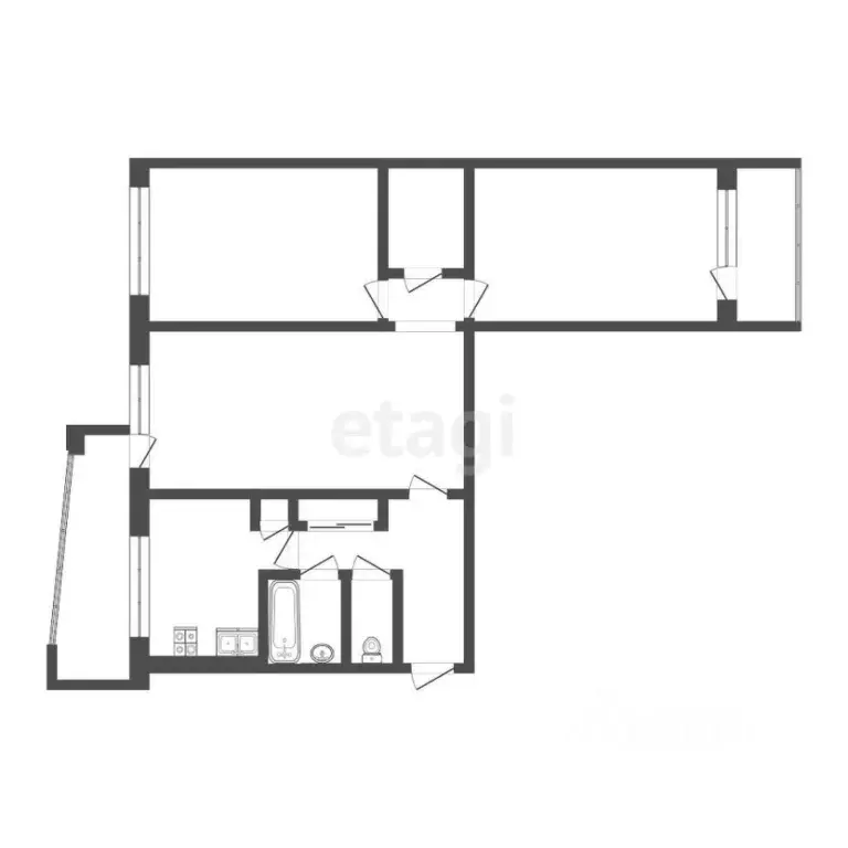 3-к кв. Мордовия, Саранск ул. Фурманова, 46 (70.0 м) - Фото 2
