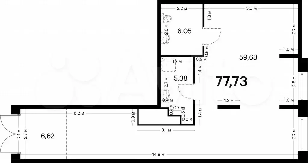 Продам помещение свободного назначения, 77.73 м - Фото 0