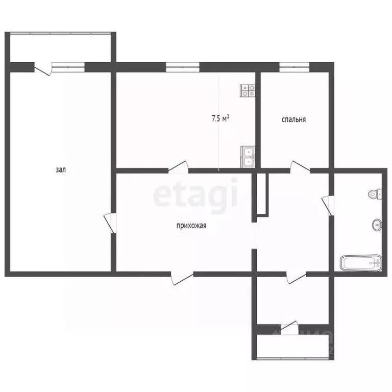 3-к кв. Владимирская область, Муром Владимирская ул., 7 (70.5 м) - Фото 1