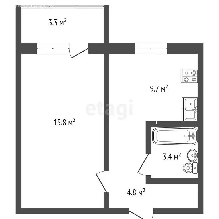 1-комнатная квартира: Саранск, Большевистская улица, 126 (40 м) - Фото 1