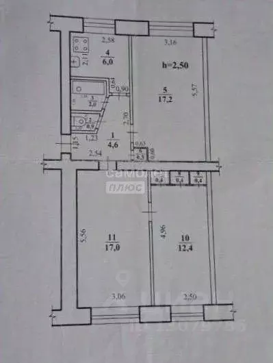 3-к кв. Забайкальский край, Чита ул. Курнатовского, 35 (61.6 м) - Фото 1