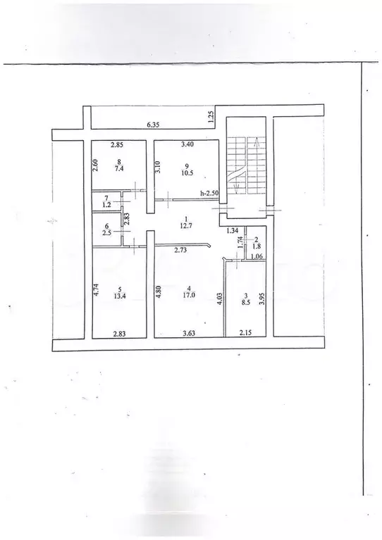 4-к. квартира, 75 м, 2/5 эт. - Фото 0