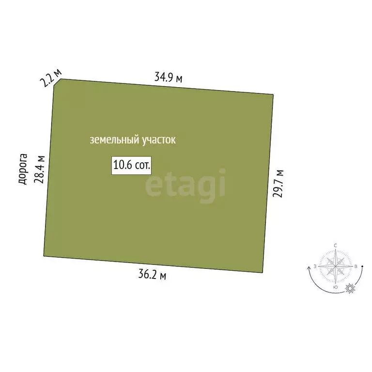 Участок в Тюмень, СНТ Факел, 2-я линия (10.59 м) - Фото 0