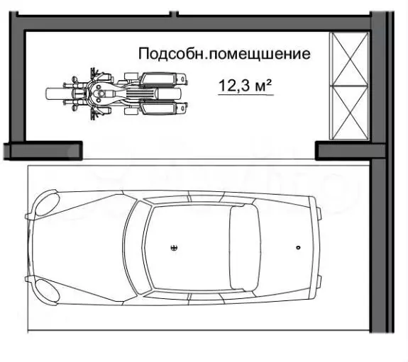 Машиноместо, 29м - Фото 0